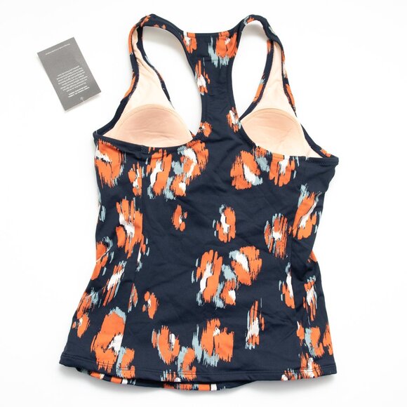 Garnet Hill Tankini Set Bathing Suit 2 Piece Swimwear Racerback Top Blue 4 New - Picture 3 of 11